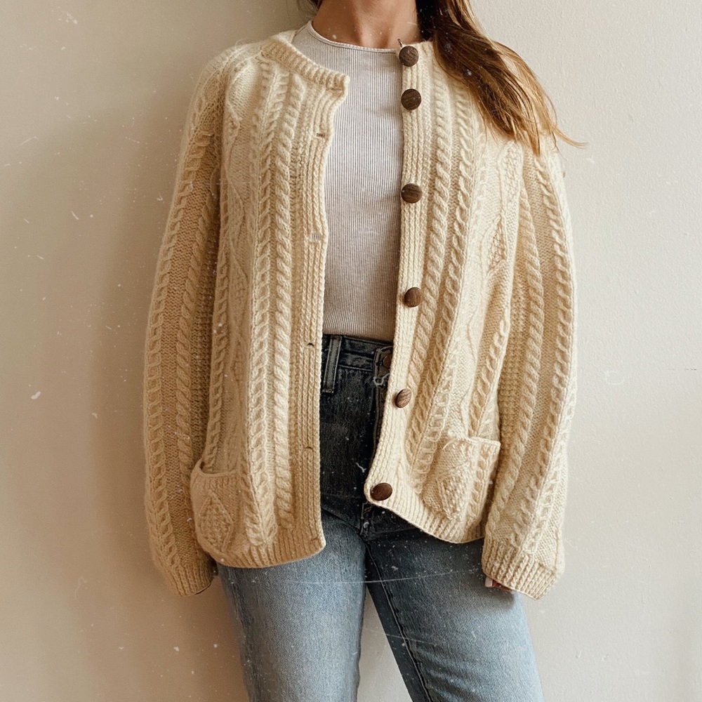 Hand knit wool sweater!